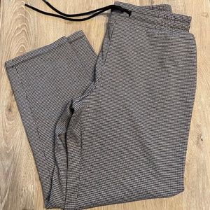 Houndstooth Elastic Waist pants with Pockets